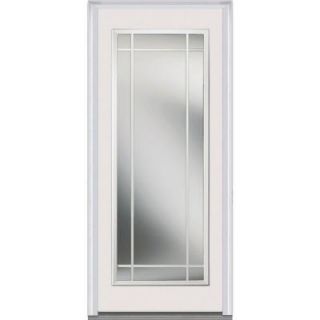 Milliken Millwork 32 in. x 80 in. Classic Clear Glass PIM Full Lite Painted Majestic Steel Prehung Front Door Z007062L