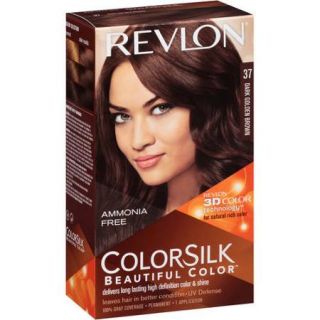 Revlon ColorSilk Beautiful Color Haircolor, 37 Dark Golden Brown