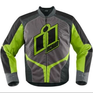 Icon Overlord 2015 Textile Jacket Green MD