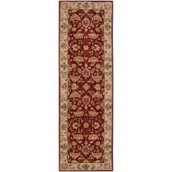 Hand tufted Red Fria Wool Rug (26 x 8)