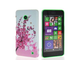 MOONCASE Hard Rubber Flower Butterfly Pattern Style Coating Back Case Cover For Nokia Lumia 630