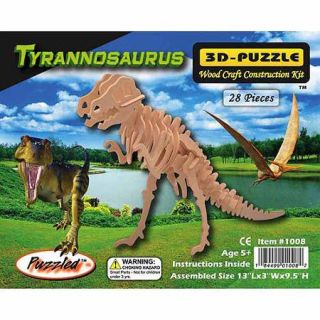 3D 28 Piece Jigsaw Puzzle, 13" x 3" x 9.5", T Rex