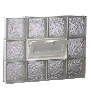 REDI2SET Ice Glass Pattern Frameless Replacement Glass Block Window (Rough Opening: 18 in x 22 in; Actual: 17.25 in x 21.25 in)