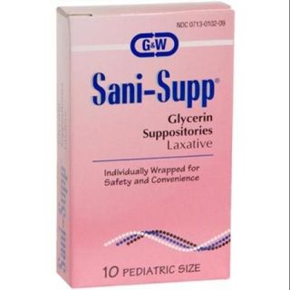 G&W Sani Supp Glycerin Suppositories Pediatric Size 10 Each