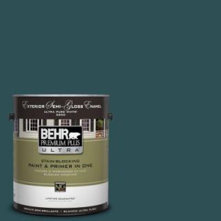 BEHR Premium Plus Ultra 1 gal. #ECC 14 3 Otter Creek Semi Gloss Enamel Exterior Paint 585301