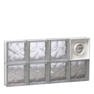 REDI2SET Wavy Glass Pattern Frameless Replacement Glass Block Window (Rough Opening: 46 in x 14 in; Actual: 44.25 in x 13.5 in)