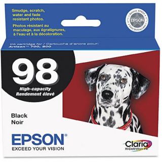 Epson T098120 (98) Claria High Yield Black Inkjet Cartridge
