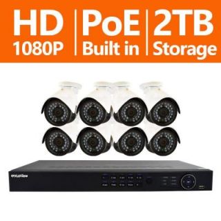 LaView 8 Channel Full HD IP Indoor/Outdoor Surveillance 2TB HDD NVR Video Security System (8) 1080P Camera with Free App LV KN988P88A4 T2
