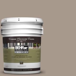 BEHR Premium Plus Ultra 5 gal. #BXC 10 Warm Stone Semi Gloss Enamel Exterior Paint 585405