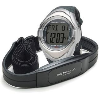 Sportline Duo 560 Dual Use Heart Rate Monitor Watch with Strap, Black
