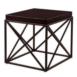 Casual Metal and Wood End Table