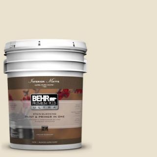 BEHR Premium Plus Ultra 5 gal. #PPU8 14 Silky Bamboo Flat/Matte Interior Paint 175005
