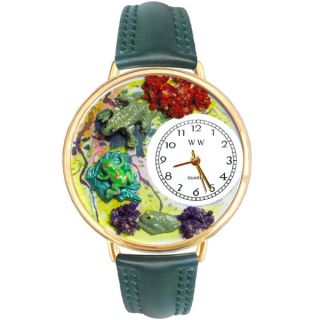 Whimsical Womens Casino Theme Hunter Green Leather Mineral Crystal