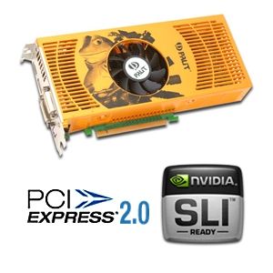Palit GeForce 9600 GT Sonic Video Card   512MB GDDR3, PCI Express 2.0, SLI Ready, (Dual Link) Dual DVI, HDMI, Display Port, S/PDIF