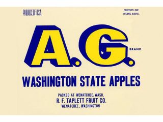 Buy Enlarge 0 587 21981 5P12x18 A.G. Brand Washington State Apples  Paper Size P12x18