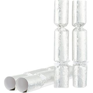 ROBIN REED   Box of eight silver Fill Your Own Christmas crackers
