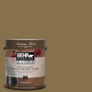 BEHR Premium Plus Ultra 1 gal. #S320 7 African Plain Matte Interior Paint 175301