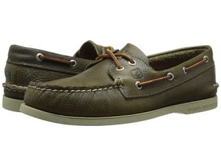 sperry top sider a o 2 eye tumbled olive