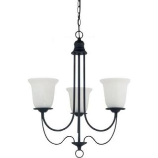 Sea Gull Lighting Plymouth 3 Light Blacksmith Single Tier Chandelier 31291BLE 839