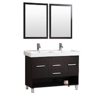 Kokols 48 Double Bathroom Vanity Set with Mirror