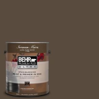 BEHR Premium Plus Ultra 1 gal. #S H 710 Dried Leaf Flat/Matte Interior Paint 175301
