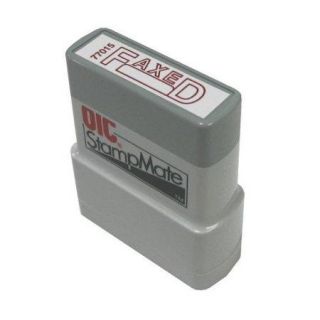 Oic Self inking Stamp   Faxed Message/date Stamp   1.50" X 0.50"   Red (OIC77015)