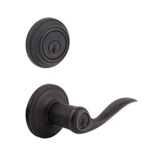 Tustin Venetian Bronze Entry Lever and Single Cylinder Deadbolt with