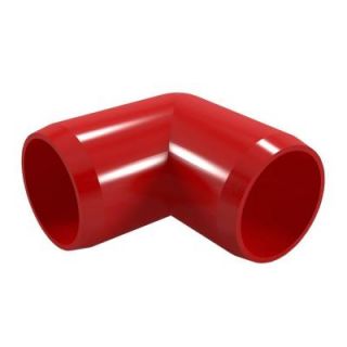 Formufit 1 1/4 in. Furniture Grade PVC 90 Degree Elbow in Red (4 Pack) F11490E RD 4