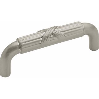 Hickory Hardware 3 in Center to Center Satin Nickel Ribbon and Reed Bar Cabinet Pull