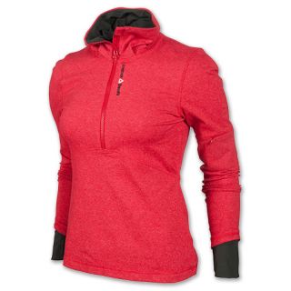 Reebok CrossFit Womens 1/4 Zip Long Sleeve Shirt   W52484 RED