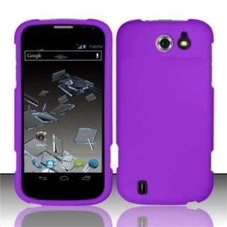 Insten Purple Rubberized Hard Case Cover For ZTE Flash N9500