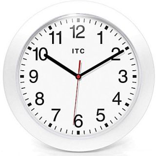 Infinity Instruments 90/0010 2 Intrinsic Resin Analog Wall Clock, White