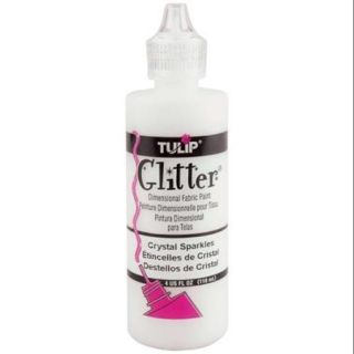 Tulip Glitter Dimensional Fabric Paint 4 Ounces Crystal Sparkle