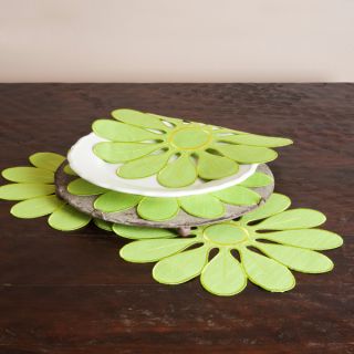 Flower Lime Design Doilies (Set of 4)   14919783  