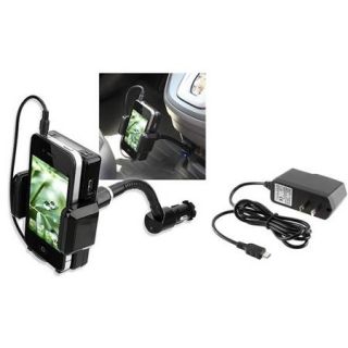 Insten 3.5mm FM Transmitter w/mic+Wall Travel Charger For Samsung Galaxy S3 III i9300 S4 SIV i9500 S5 Note 4 N9100