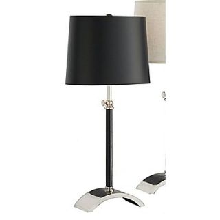 Remington Lamp 31 H Table Lamp with Oval Shade; Black Parchment Shade