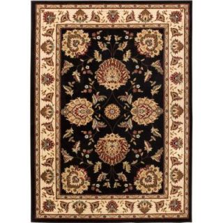 Well Woven Timeless Abbasi Black 5 ft. 3 in. x 7 ft. 3 in. Traditional Area Rug 36035