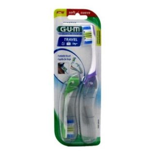 GUM Travel Toothbrush Foldable, 2 ea (Pack of 2)
