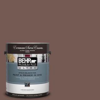 BEHR Premium Plus Ultra 1 gal. #220F 7 Yorkshire Brown Satin Enamel Exterior Paint 985301