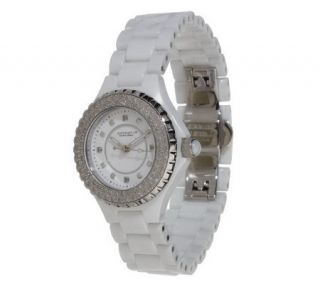 Ceramic Stainless Steel Diamond Watch 4/10 cttw, by Affinity —