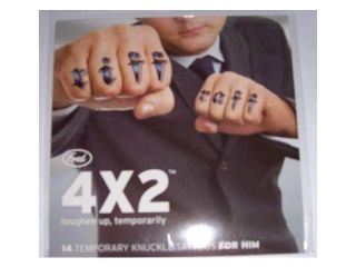 4x2 Temporary Knuckle Tattoos For Him