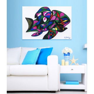 Colorful Goldfish by Manuel Roman Painting Print on Wrapped Canvas