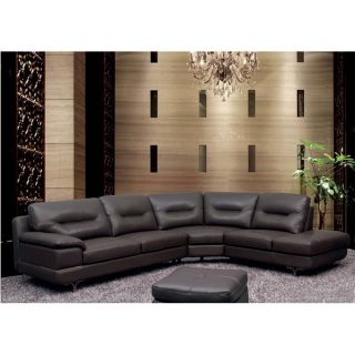 Luca Home DK Grey Leather Sectional   17326925  