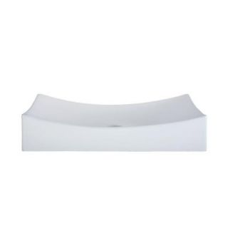 RYVYR Above Counter Rectangular Vitreous China Vessel Sink in White CVE262RC