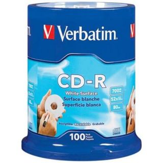 Verbatim 700MB 52X CD R 100 Packs Cake Box Disc