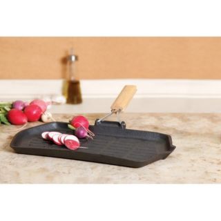 Cast Iron Griddle/ Grill with Wooden Handles   16968400  