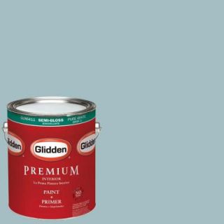 Glidden Premium 1 gal. #HDGB37U Key Largo Bay Semi Gloss Latex Interior Paint with Primer HDGB37UP 01S