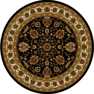 Home Dynamix Paris Black Round Indoor Woven Area Rug (Common: 7 x 7; Actual: 94 in W x 94 in L)