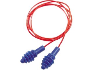 Howard Leight DPAS30R AirSoft Multiple Use Earplugs, 27NRR, Red Polycord, Blue, 100 Pairs