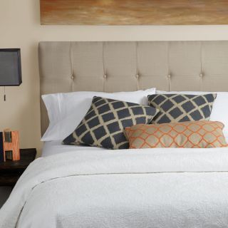 Humble + Haute Stratton Beige Linen Full Tufted Upholstered Headboard